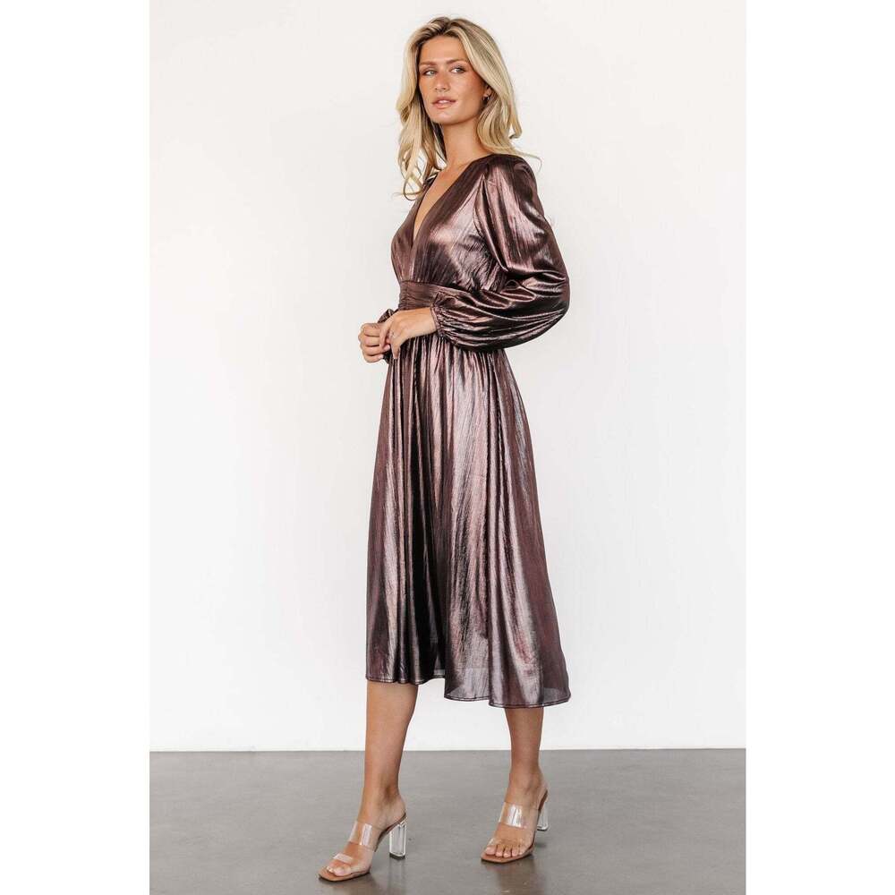 Baltic Born Aisha Shimmer Dress | Bronze Size MM
